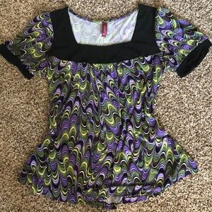 Gitano 18/20 square neck print shirt